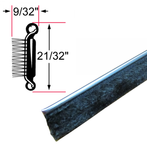 Beltline Weatherstrip / Window Sweeps / Felts / Fuzzies - Stainless Bead - Rigid - 21/32 Questions & Answers