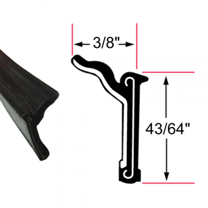 Beltline Weatherstrip / Window Sweeps / Felts / Fuzzies - Rigid - 43/64 Questions & Answers