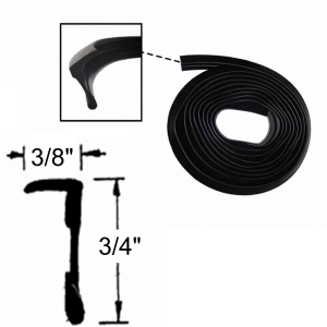 Beltline Weatherstrip / Window Sweeps / Felts / Fuzzies - Flexible Rubber - 8' Strip - 3/4 Questions & Answers