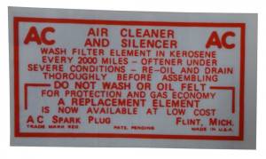 Dry Style Air Cleaner Service Instructions Decal Questions & Answers