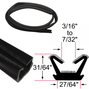 Window / Glass Run Channel - Flexible - 8' Strip - 31/64 Questions & Answers